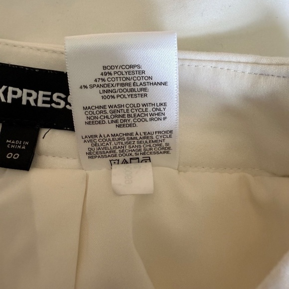 EXPRESS Women's A-Line Mini Skirt; Lined; Ivory; Size 00 - Picture 5 of 5